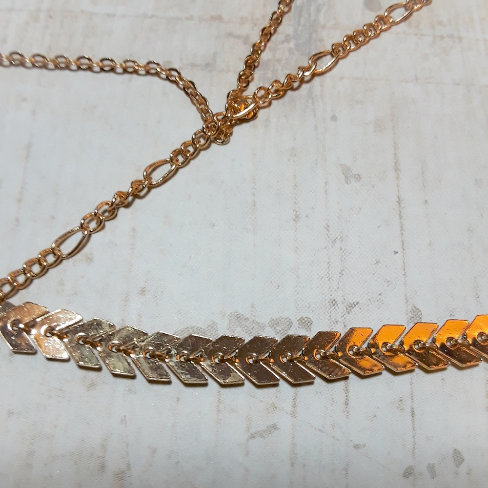 Gold Boho Varied Multi-Layered Coin Necklace - Picture 7 of 9